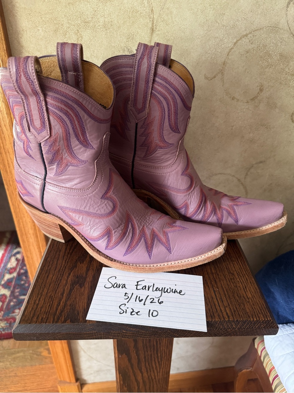 Lucchese Limited Release Lilac Ankle Boots